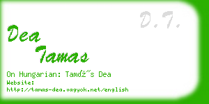 dea tamas business card